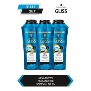 Gliss Aqua Revive  Yeniden Yapılandırıcı Şampuan 400 ml X 3 Adet