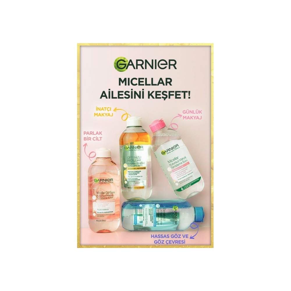Garnier Çift Fazlı Micellar Kusursuz Makyaj Temizleme Suyu 400 ML
