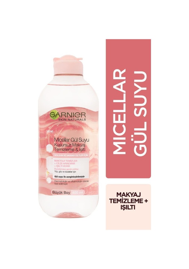 Garnier Micellar Gül Suyu Kusursuz Makyaj Temizleme & Işıltı 400 ML