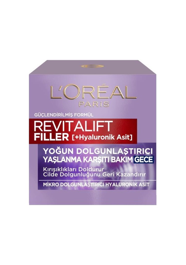 L'Oréal Paris Revitalift Filler Yoğun Dolgunlaştırıcı Yaşlanma Karşıtı Gece Kremi 50ml - Hyaluronik