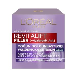 L'Oréal Paris Revitalift Filler Yoğun Dolgunlaştırıcı Yaşlanma Karşıtı Gece Kremi 50ml - Hyaluronik