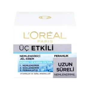 L'Oreal Paris Üç Etkili Nemlendirici Jel Krem Normal Ve Karma Ciltler 50 Ml