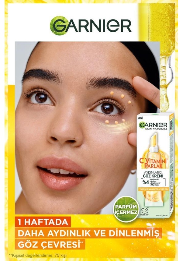 Garnier C Vitamini Aydınlatıcı Göz Kremi (Niasinamid + Kafein)