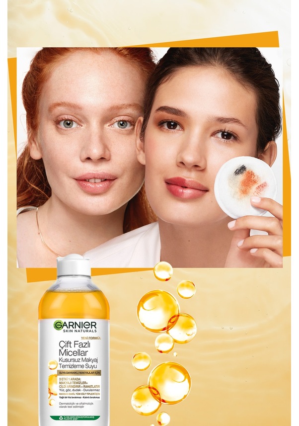 Garnier Çift Fazlı Micellar Kusursuz Makyaj Temizleme Suyu 400 ML