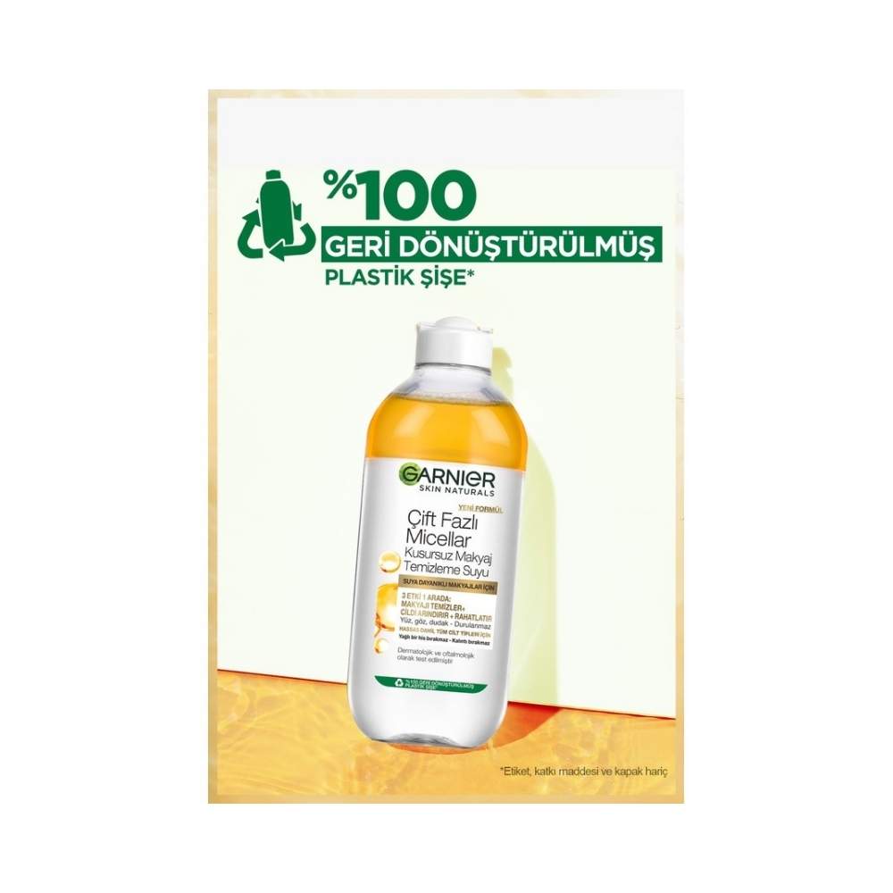 Garnier Çift Fazlı Micellar Kusursuz Makyaj Temizleme Suyu 400 ML