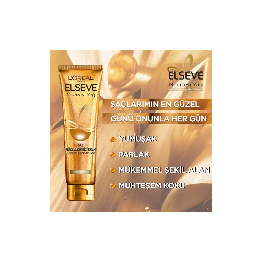 Elseve Mucizevi Yağ Kuru Saçlar için Güzelleştirici Bakım Kremi 150 ML