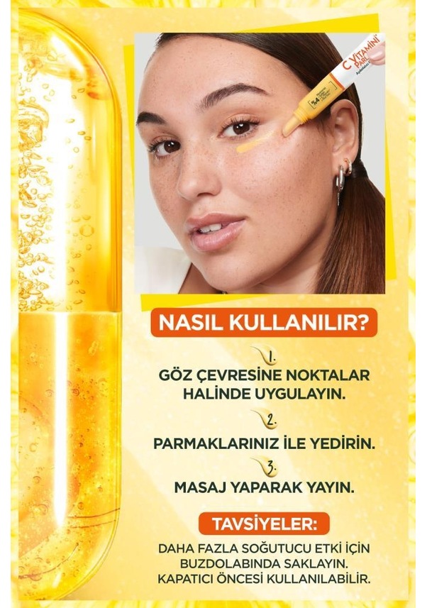 Garnier C Vitamini Aydınlatıcı Göz Kremi (Niasinamid + Kafein)