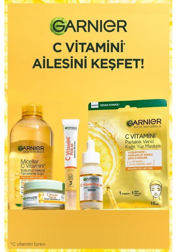 Garnier C Vitamini Aydınlatıcı Göz Kremi (Niasinamid + Kafein)