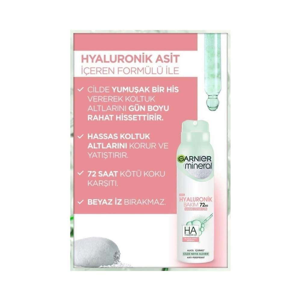 Mineral Hyaluronik Bakım Sprey Deodorant