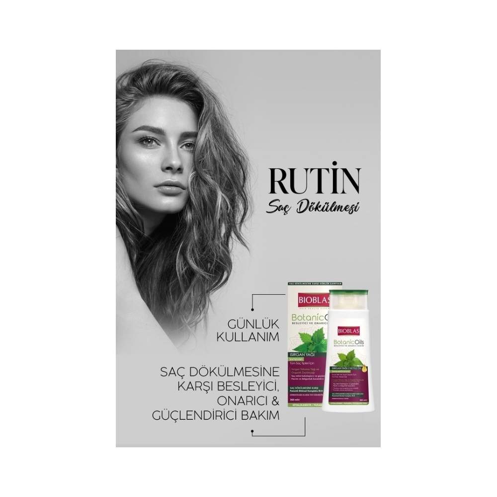 Bioblas Botanic Oils Isırgan Organik Zeytinyağı Şampuan 360 ml - Dolgunlaştırıcı, Saç Dökülmesine Karşı