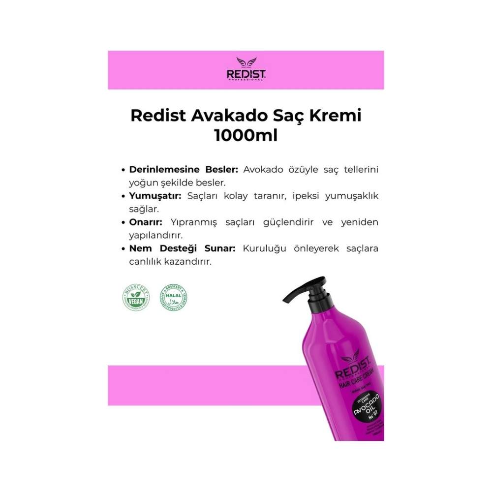 Redist Avokadolu Saç Bakım Kremi 1 L
