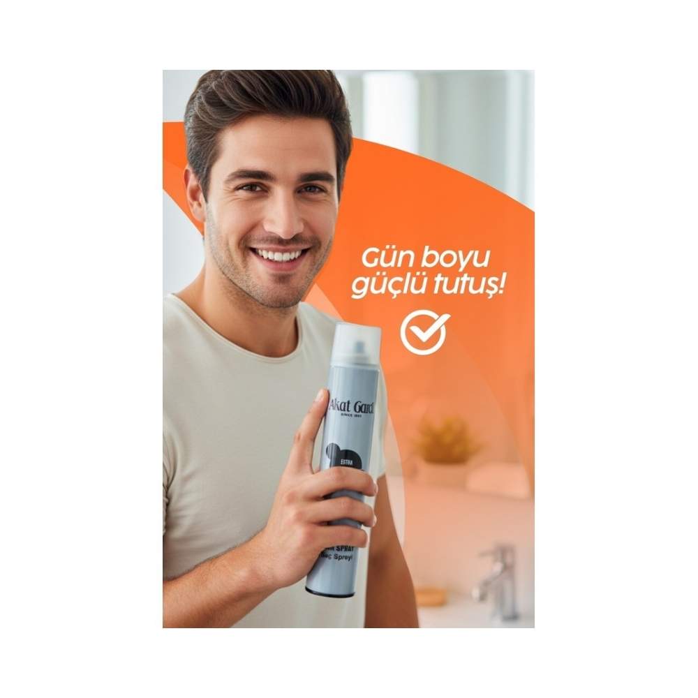 Akat Gardi Saç Spreyi Extra Strong No:2 Gri 400 Ml