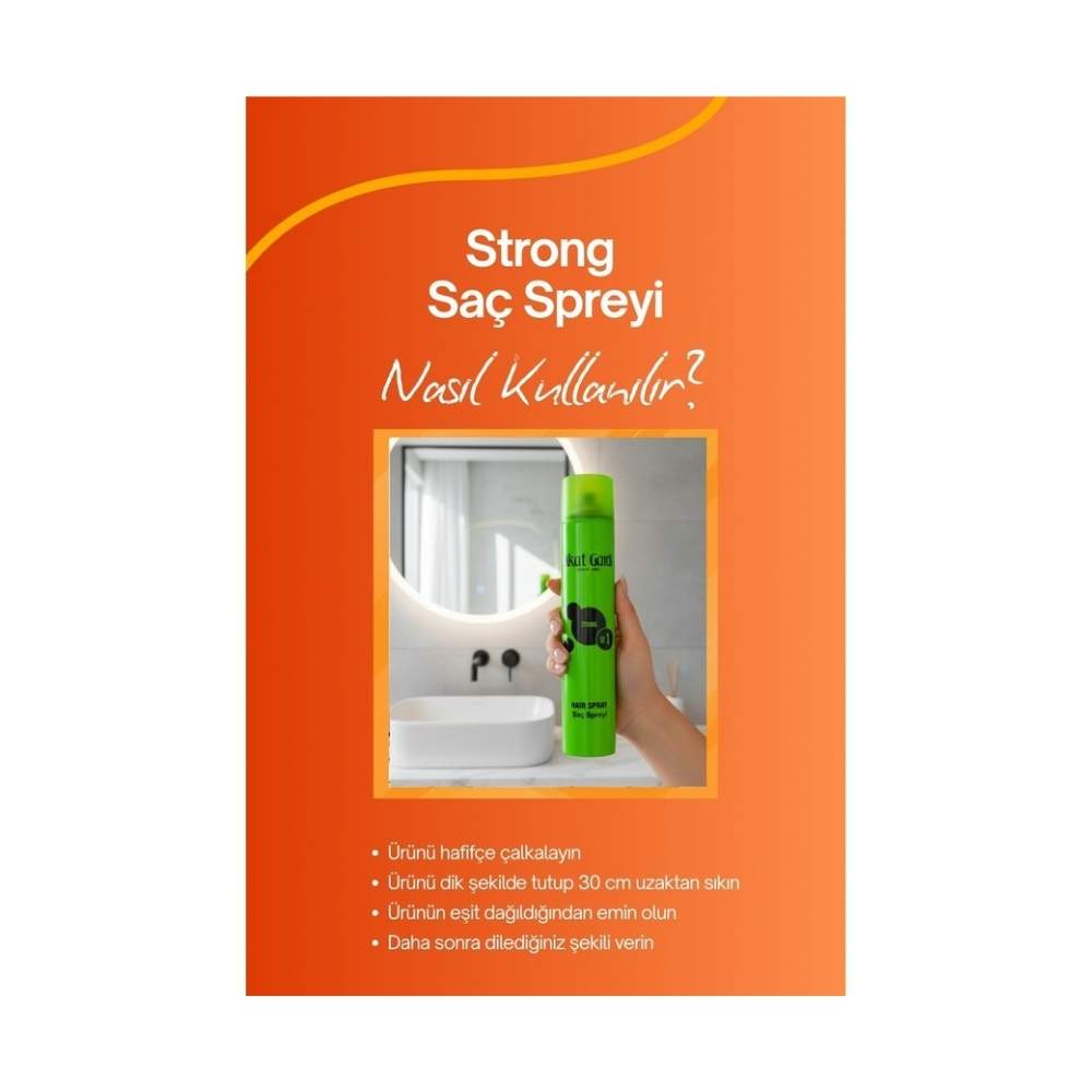 Akat Gardi Saç Spreyi Strong No:1 Yeşil 400 Ml