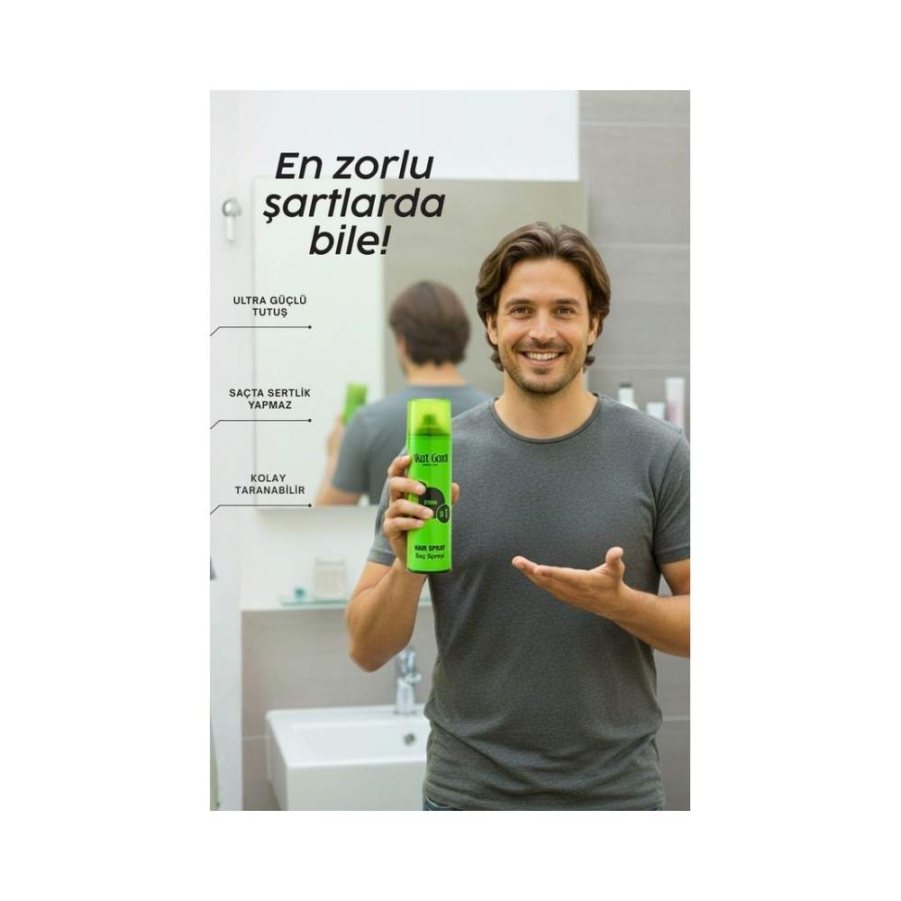 Akat Gardi Saç Spreyi Strong No:1 Yeşil 180 Ml