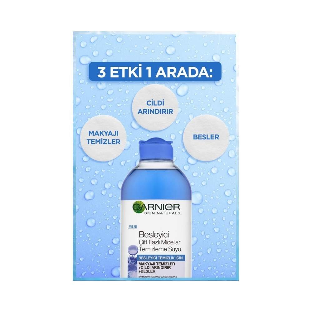 Garnier Besleyici Çift Fazlı Micellar Makyaj Temizleme Suyu 400 ML