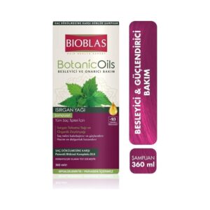 Bioblas Botanic Oils Isırgan Organik Zeytinyağı Şampuan 360 ml - Dolgunlaştırıcı, Saç Dökülmesine Karşı