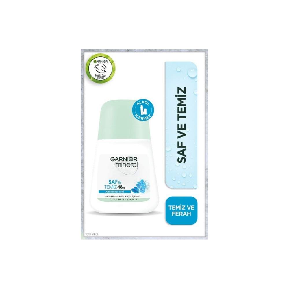 Garnier Mineral Saf&Temiz Antiperspirant Kadın Roll-On 50 ML