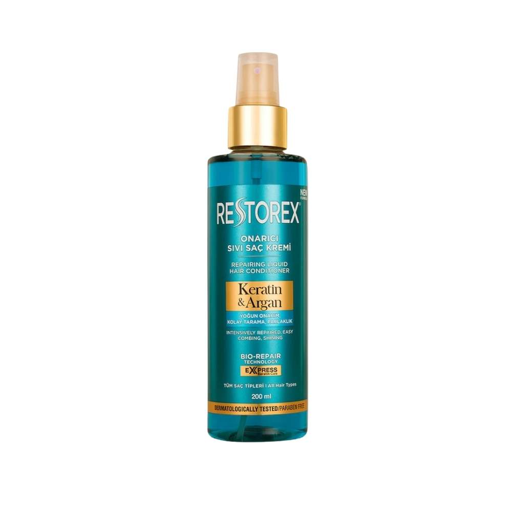 Restorex Keratin & Argan Onarıcı Sıvı Saç Bakım Kremi 200 Ml - Yıpranmış Ve Hasar Görmüş Saçlar