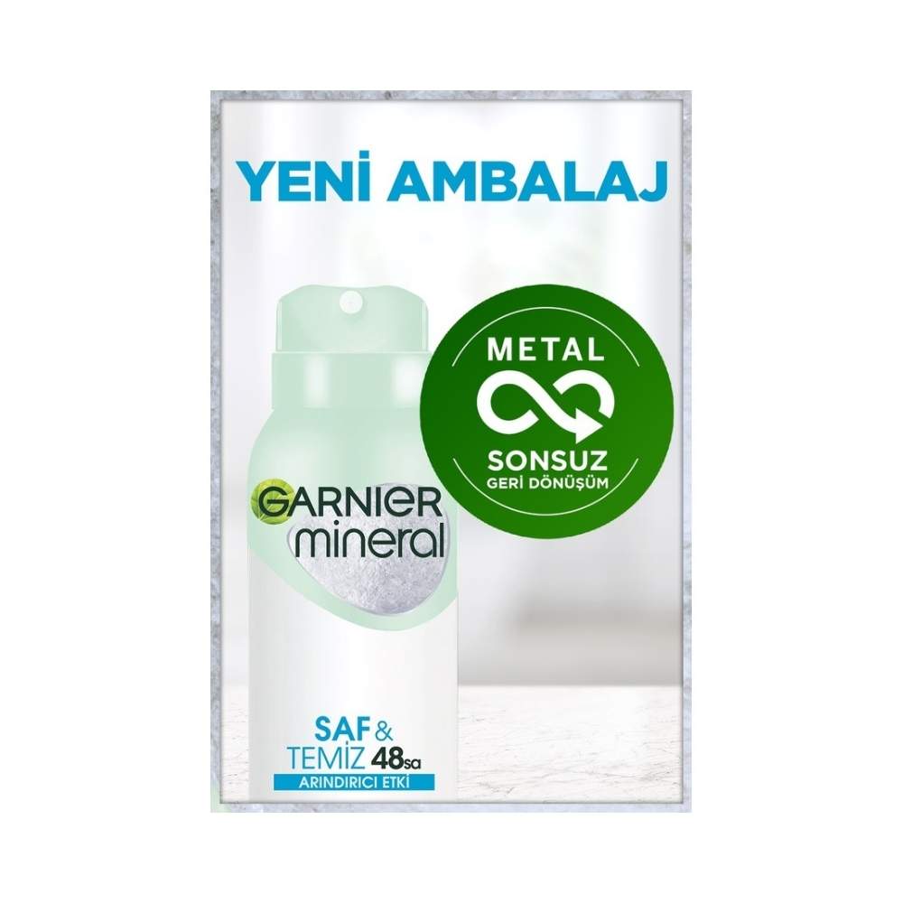 Garnier Mineral Saf&Temiz Antiperspirant Kadın Deodorant 150 ML