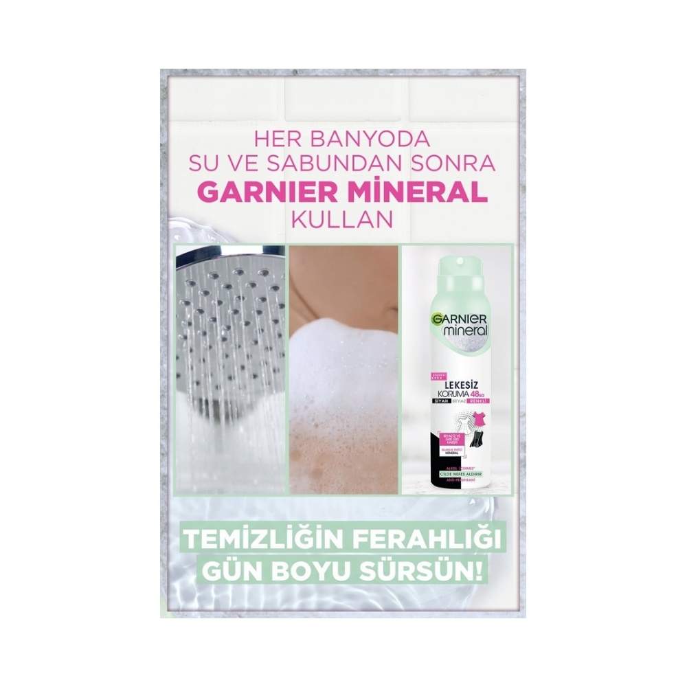 Garnier Mineral Lekesiz Koruma Antiperspirant Kadın Deodorant 150 ML