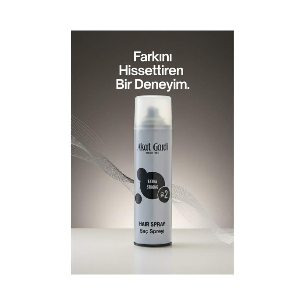 Akat Gardi Saç Spreyi Extra Strong No:2 Gri 180 Ml
