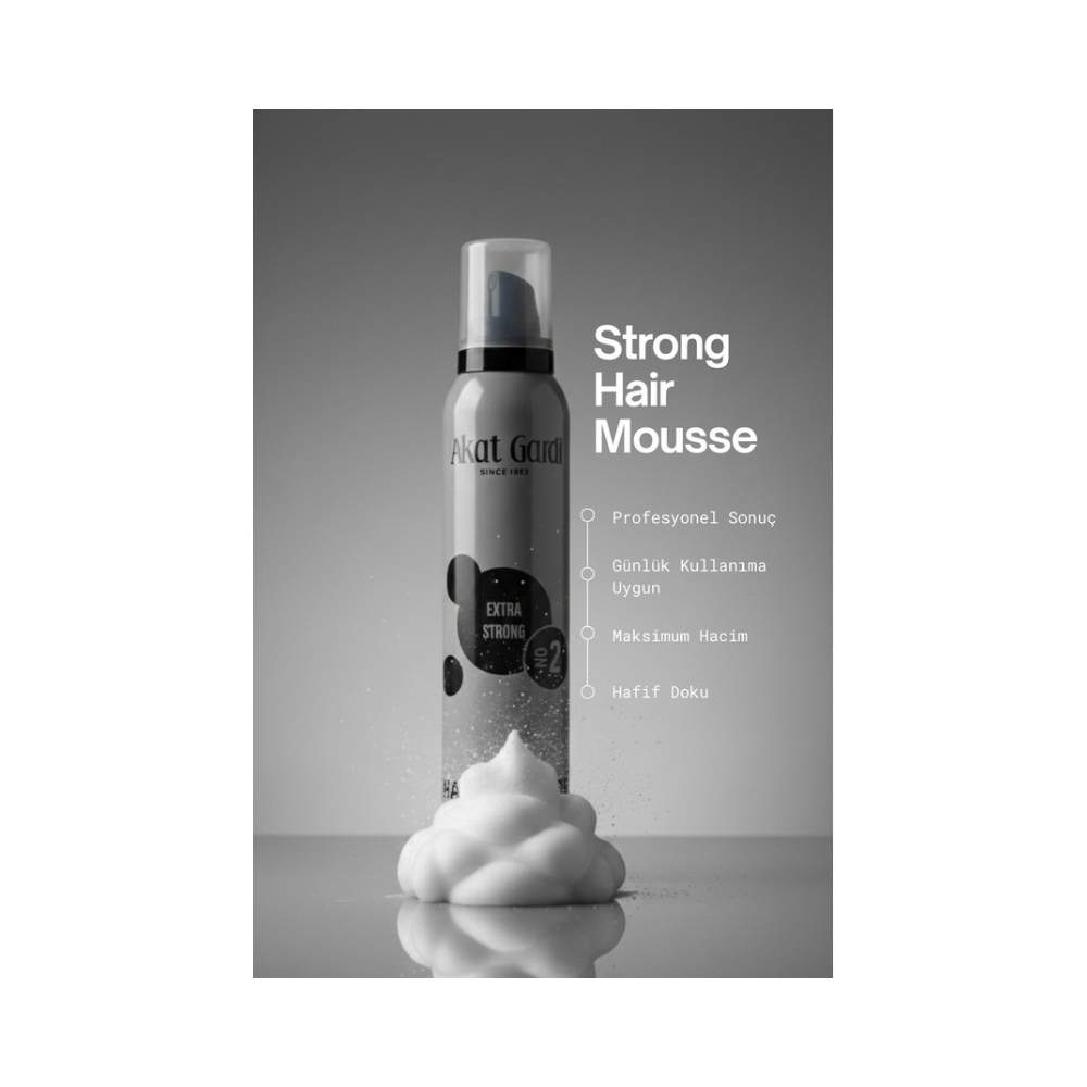 Akat Gardi Saç Köpüğü Extra Strong No:2 Gri 200 Ml