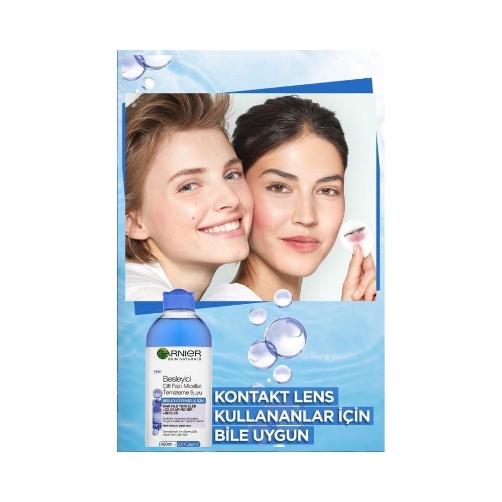 Garnier Besleyici Çift Fazlı Micellar Makyaj Temizleme Suyu 400 ML