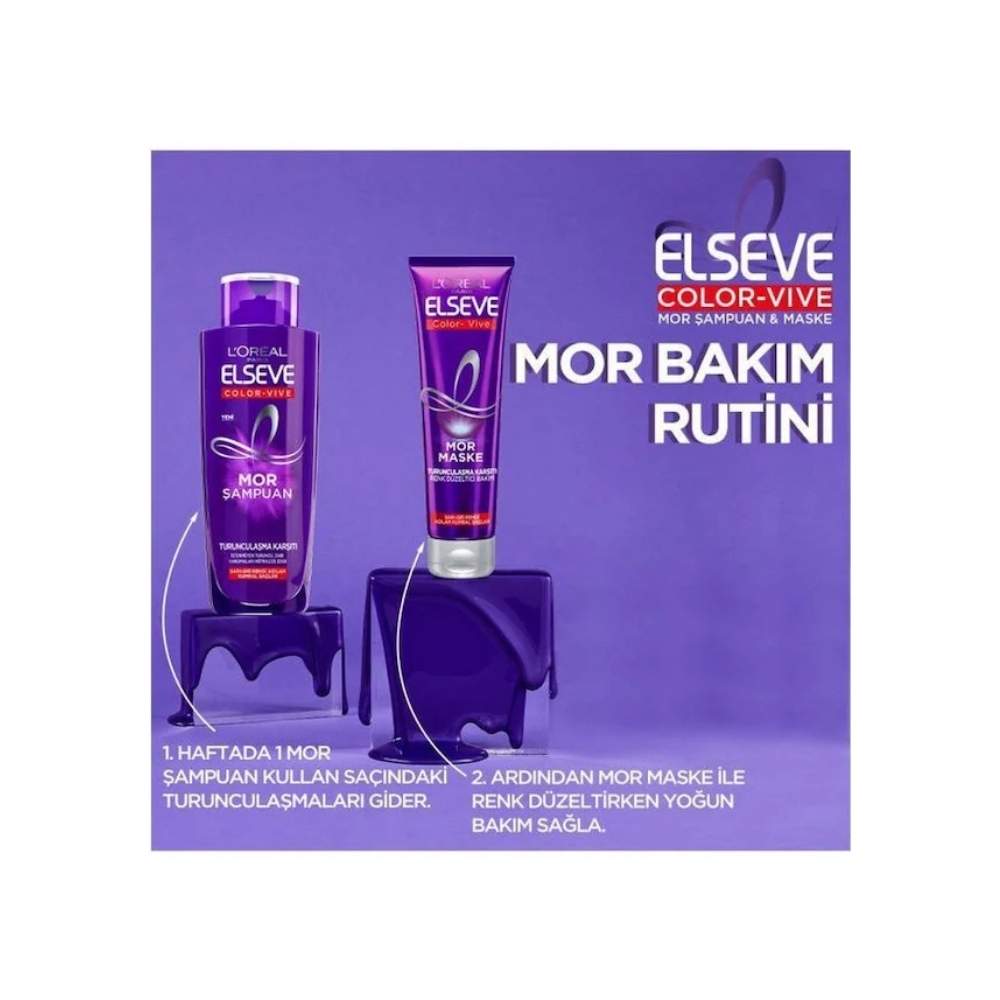 Elseve Color Vive Turunculaşma Karşıtı Mor Maske 150 ML