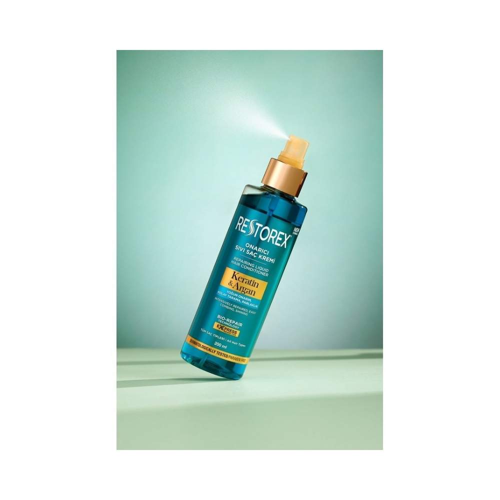 Restorex Keratin & Argan Onarıcı Sıvı Saç Bakım Kremi 200 Ml - Yıpranmış Ve Hasar Görmüş Saçlar