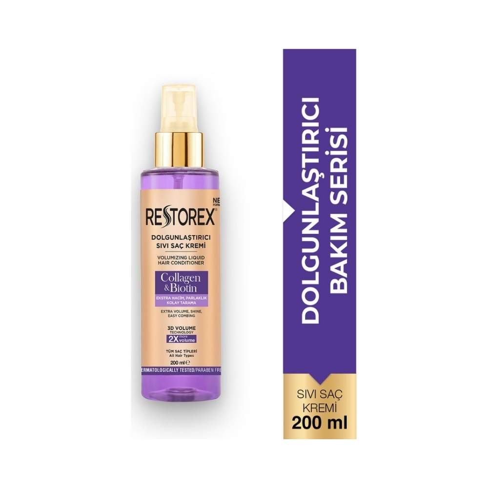 Restorex Dolgunlaştırıcı Sıvı Saç Kremi Kolajen & Biotin 200 Ml