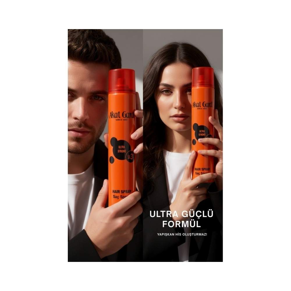 Akat Gardi Saç Spreyi Ultra Strong No:3 Turuncu 400 Ml
