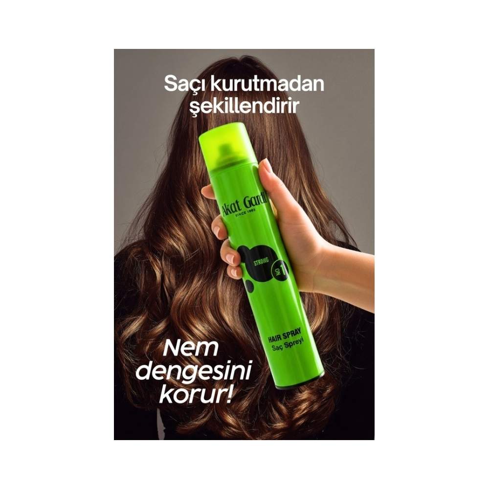 Akat Gardi Saç Spreyi Strong No:1 Yeşil 400 Ml