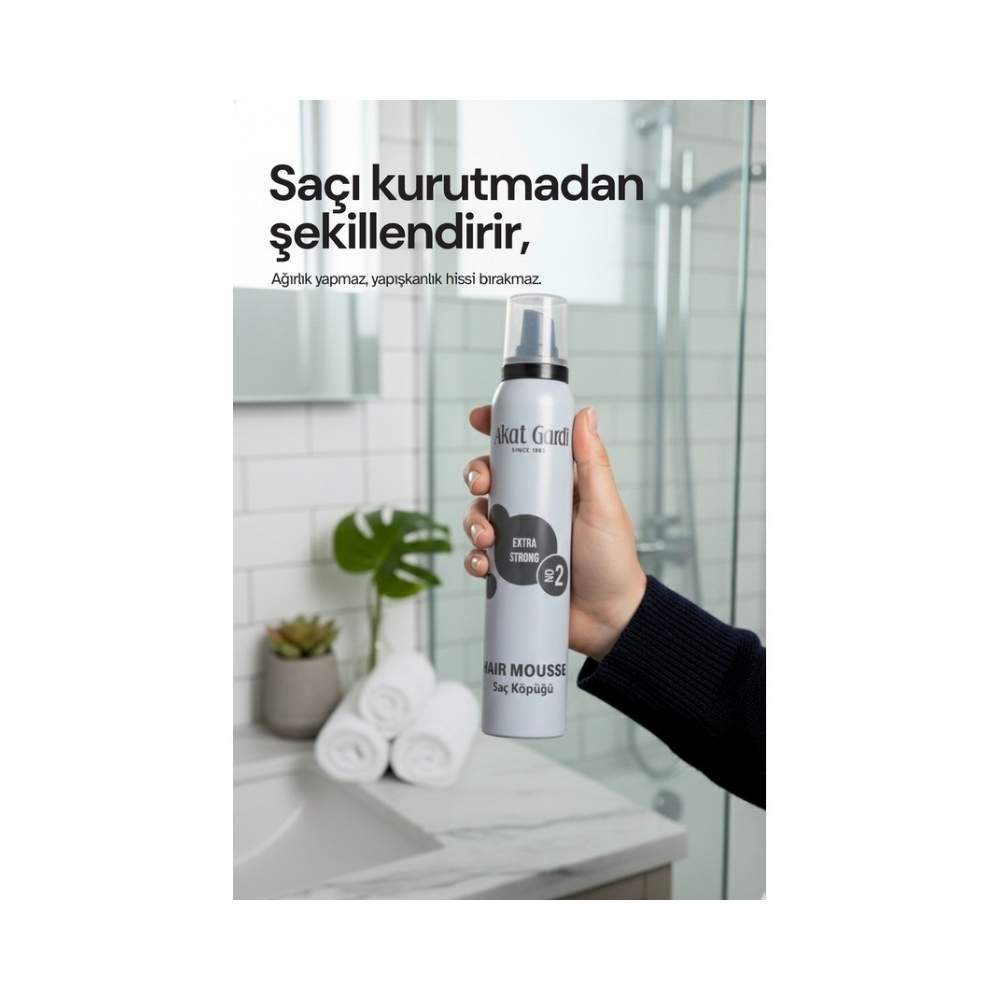 Akat Gardi Saç Köpüğü Extra Strong No:2 Gri 200 Ml