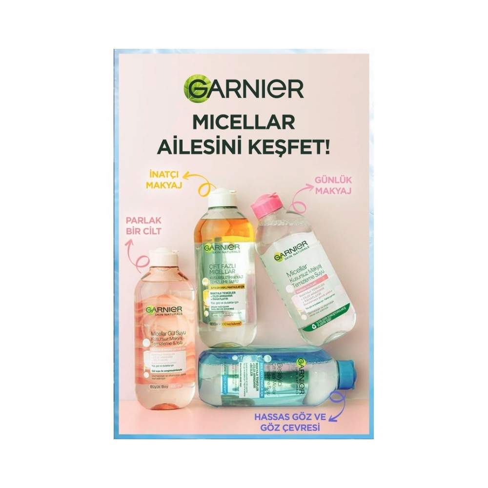 Garnier Besleyici Çift Fazlı Micellar Makyaj Temizleme Suyu 400 ML