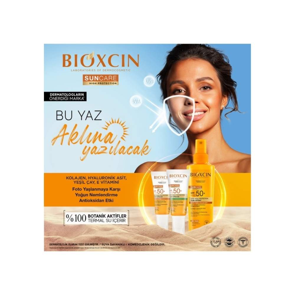 Bioxcin Sun Care Spf 50 Çok Yüksek Korumalı Güneş Kremi 50 ml Karma Yağlı Cilt - Kolajen Hyaluronik Asit