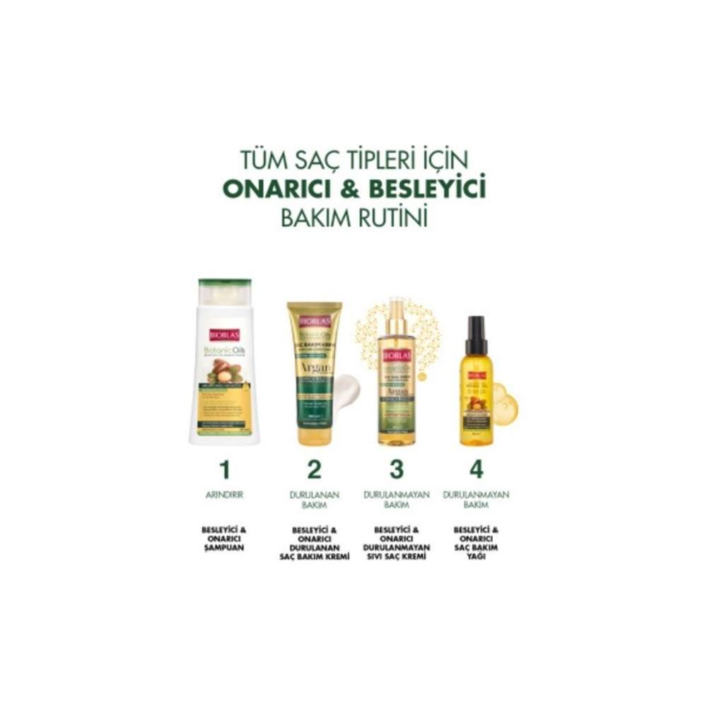 Bioblas Botanic Oils Argan Yağlı Sıvı Saç Kremi 200 Ml Onarıcı Argan Sıvı Saç Bakım Kremi