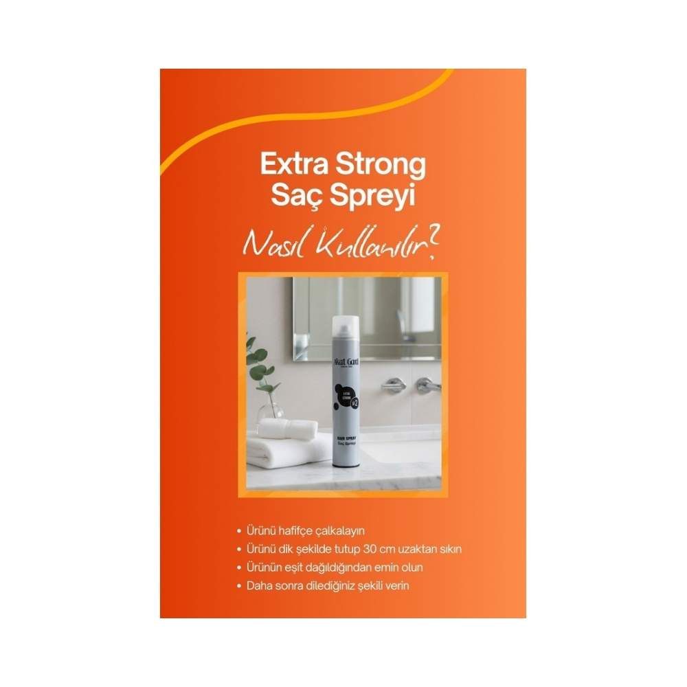 Akat Gardi Saç Spreyi Extra Strong No:2 Gri 400 Ml