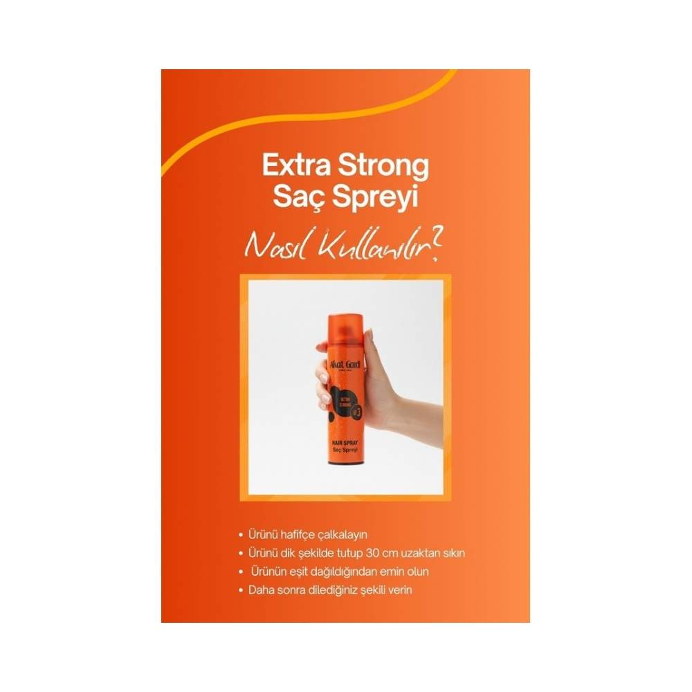 Akat Gardi Saç Spreyi Ultra Strong No:3 Turuncu 180 Ml