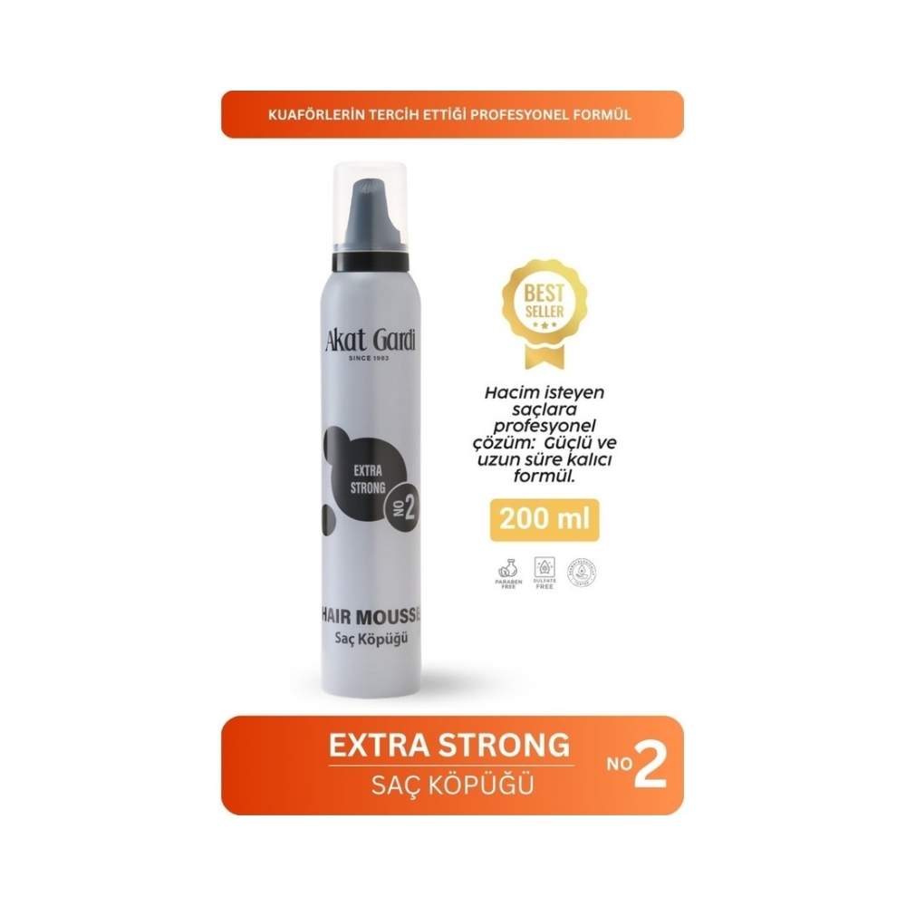 Akat Gardi Saç Köpüğü Extra Strong No:2 Gri 200 Ml