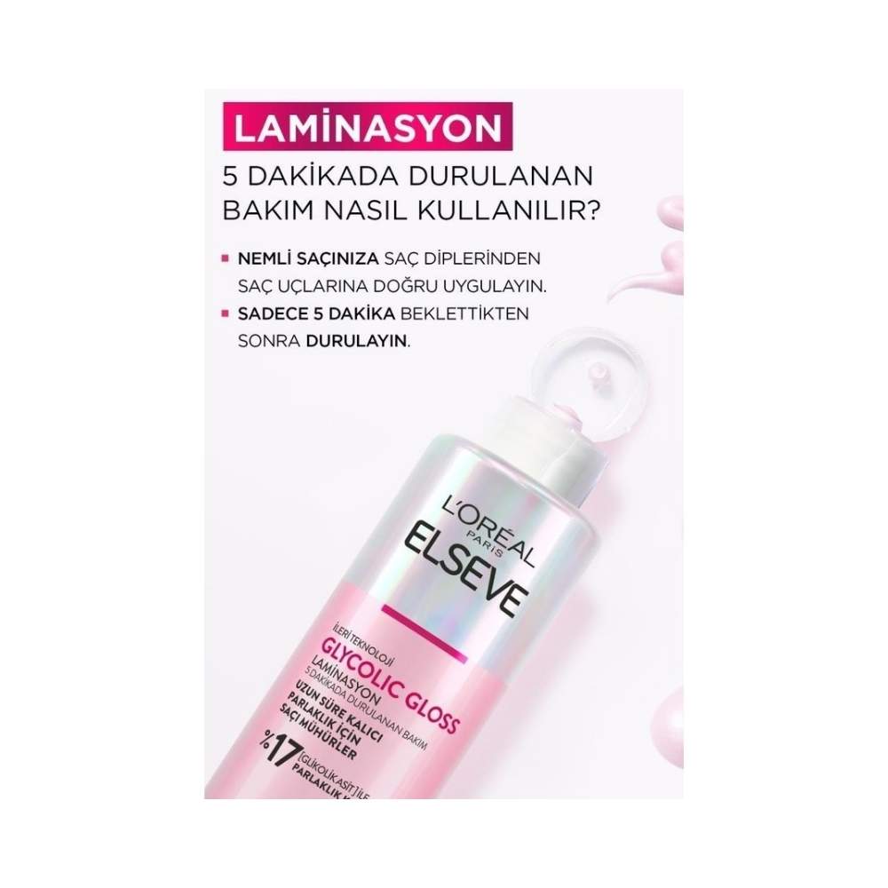 Elseve Glycolic Gloss Laminasyon Saç Bakımı 200 ML