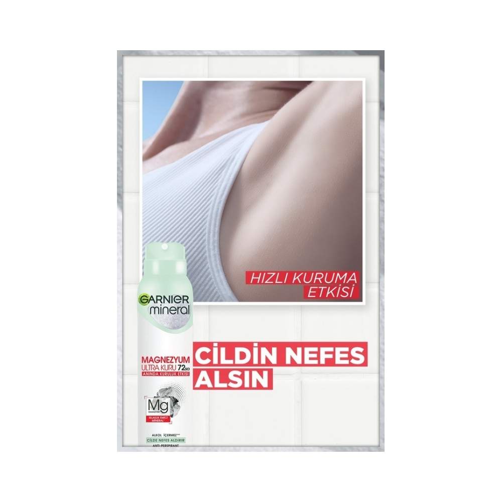 Garnier Mineral Magnezyum Ultra Kuru Kadın Deodorant 150 ML