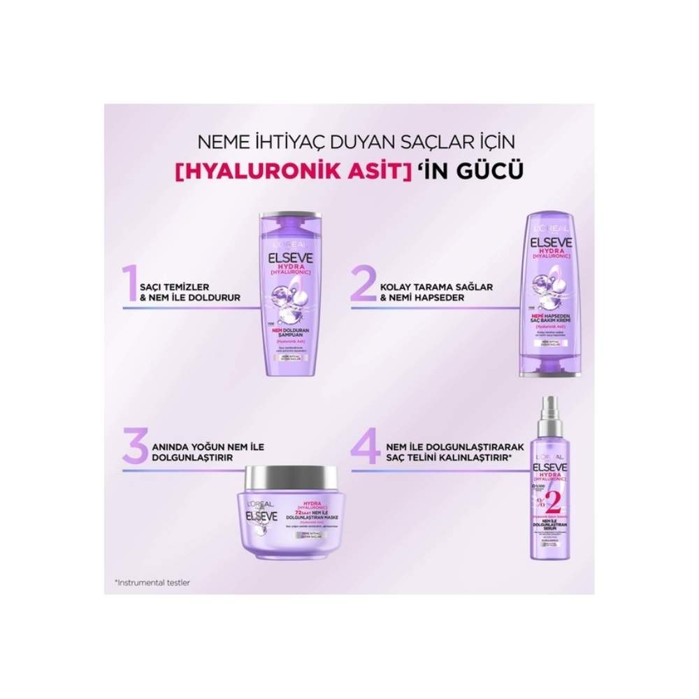 Elseve Hydra Hyaluronic 72 Saat Nem Ile Dolgunlaştıran Maske 300 ML