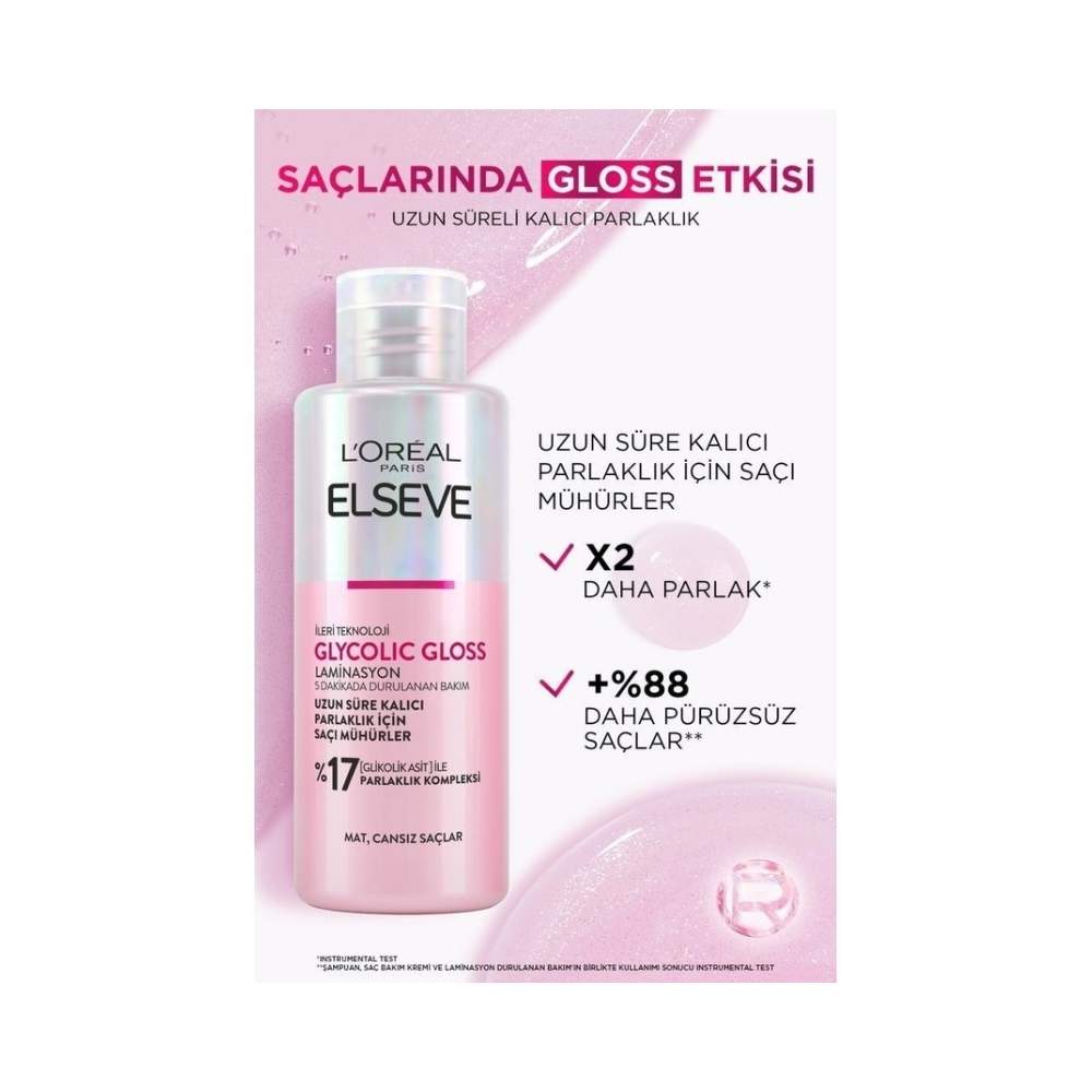 Elseve Glycolic Gloss Laminasyon Saç Bakımı 200 ML