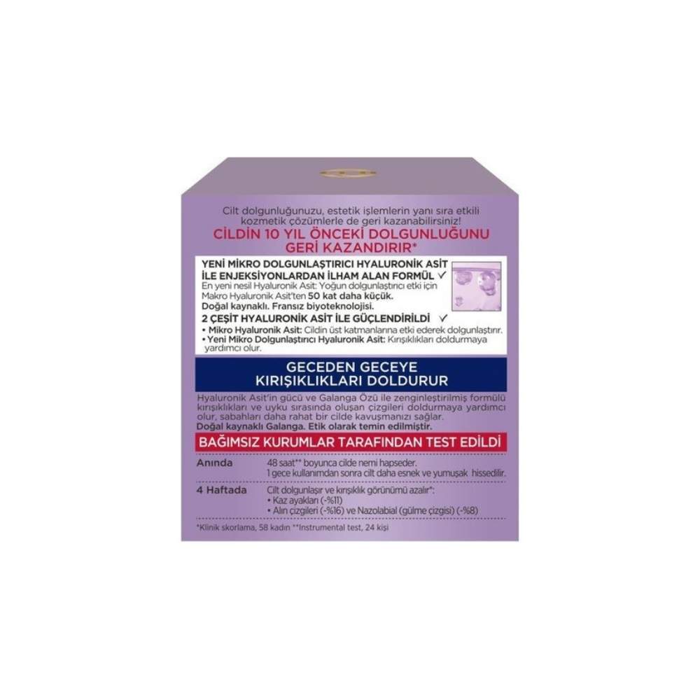 L'Oreal Paris Revitalift Filler Dolgunlaştırıcı Gece Kremi 50 ML
