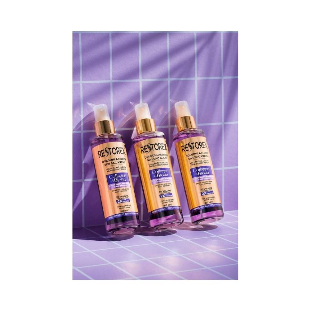 Restorex Dolgunlaştırıcı Sıvı Saç Kremi Kolajen & Biotin 200 Ml