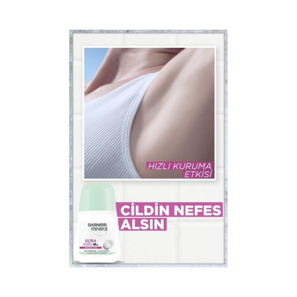 Garnier Mineral Ultra Kuru Antiperspirant Kadın Roll-On 50 ML