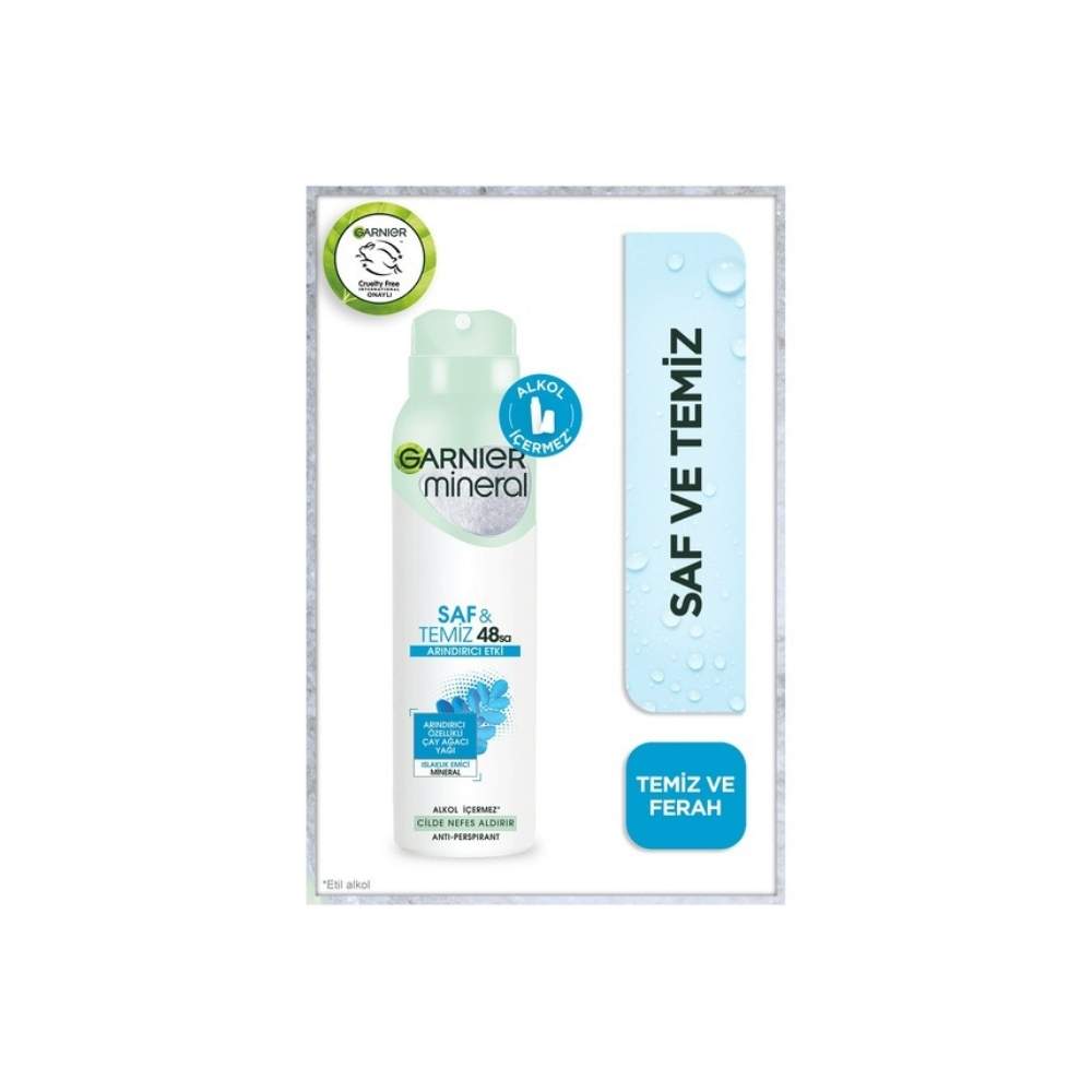 Garnier Mineral Saf&Temiz Antiperspirant Kadın Deodorant 150 ML