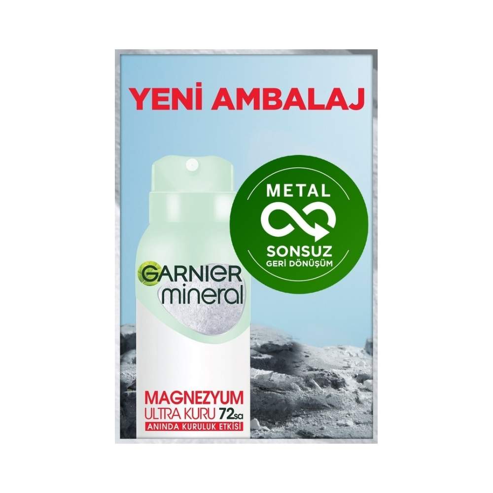 Garnier Mineral Magnezyum Ultra Kuru Kadın Deodorant 150 ML