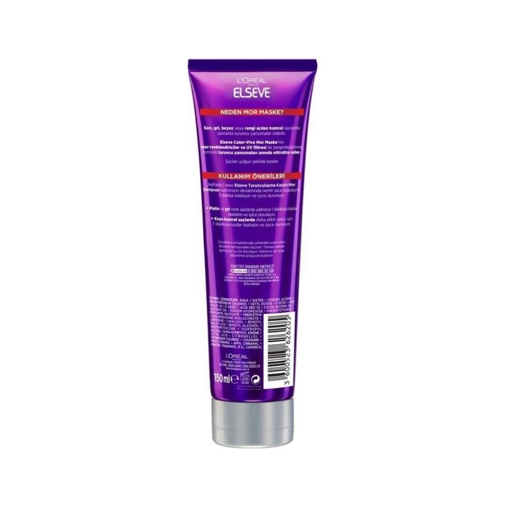 Elseve Color Vive Turunculaşma Karşıtı Mor Maske 150 ML