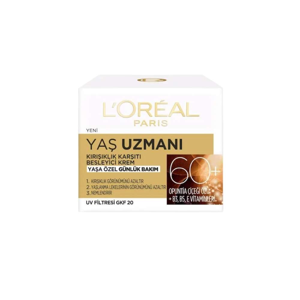 L'Oreal Paris Yaş Uzmanı 60+ Kırışıklık Karşıtı 50 ML